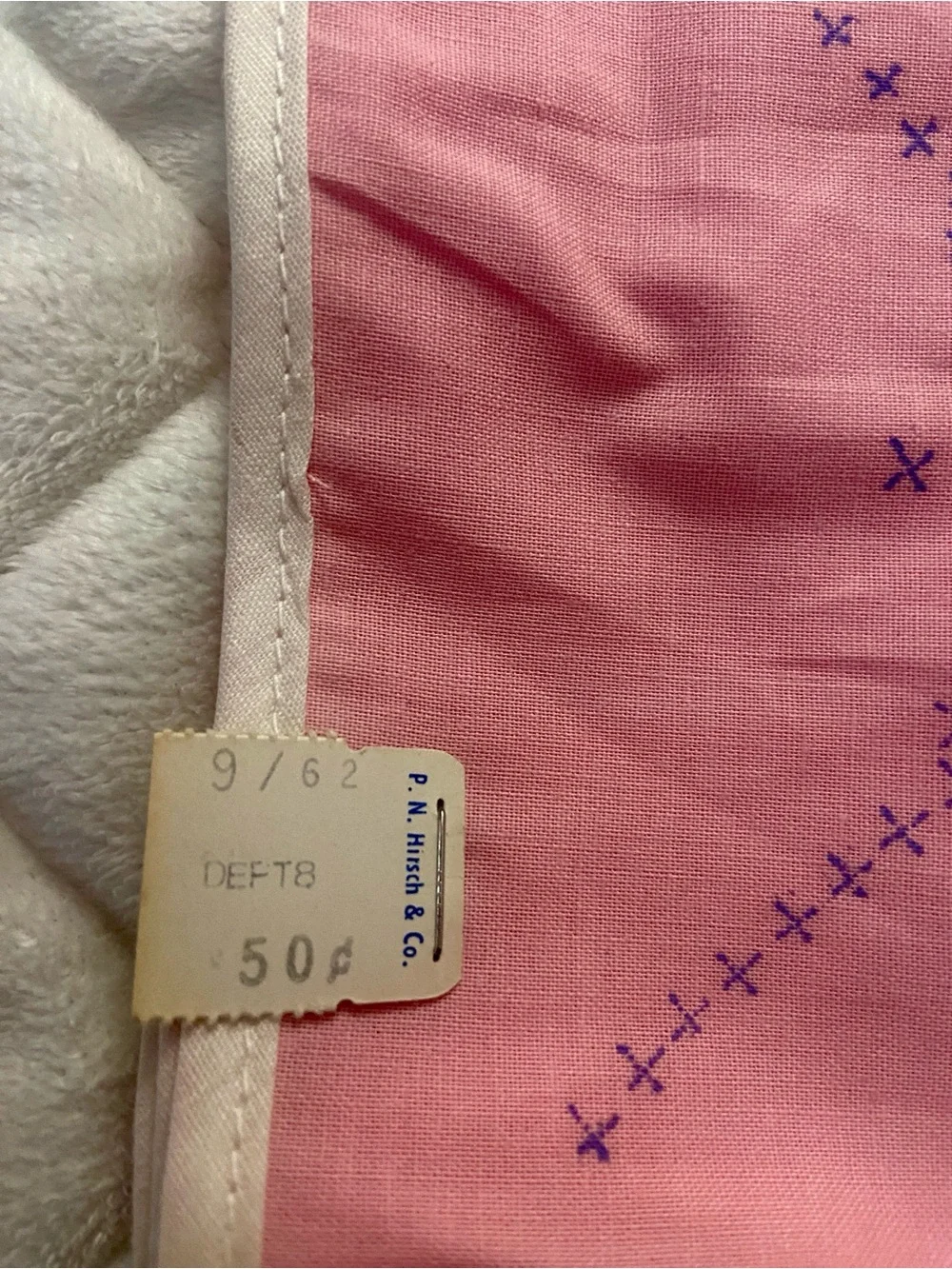 Vintage NOS Stamped Cross Stitch Pink Toaster Cover